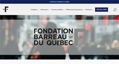 Desktop Screenshot of fondationdubarreau.qc.ca