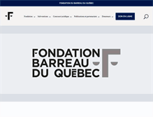 Tablet Screenshot of fondationdubarreau.qc.ca